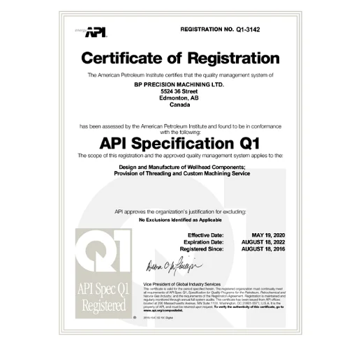 API Specification Q1 BP Precision